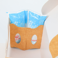 Boîte en papier kraft imprimée personnalisable avec pack de glace, boîte alimentaire sécurisée pour boulangerie, pâtisserie, dessert à emporter