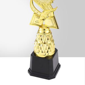 Jinzun गोल्डन प्लास्टिक ट्रॉफी फैक्टरी आपूर्ति डॉक्टर और विद्वान पुरस्कार स्मारिका इलेक्ट्रोप्लेटेड ट्रॉफी कप स्टॉक में - Product Image 4