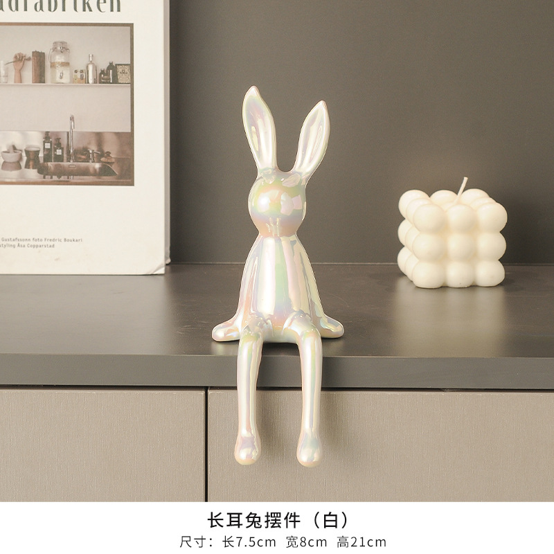Lapin à longue oreille (brin blanc)