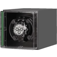 Eonluxe Remontoir de montre mécanique fait main, usage domestique, démagnétiseur, boîte de rangement rotative automatique compacte en plastique, 1 emplacement, NOUVEAU