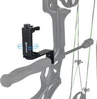 Support de téléphone universel en alliage d'aluminium HUANTU PH013 avec rotation à 360° pour tir à l'arc, chasse, enregistrement instantané de photos et de vidéos