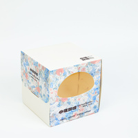 Boîte à dessert portable de qualité alimentaire, fourniture directe d'usine, impression personnalisée du logo OEM pour boulangerie, café, boîte à emporter en papier