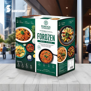 Caja de Embalaje de Papel de Materiales Reciclados al por Mayor para Comida Congelada, Reutilizable, para Sushi, <span class=keywords><strong>Pollo</strong></span>, <span class=keywords><strong>Alfredo</strong></span>, Curry, Arroz, Familiar - Product Image 3
