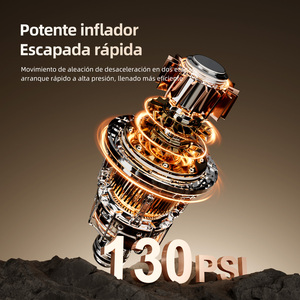 CYCLAMI Pompe à air <span class=keywords><strong>électrique</strong></span> mini 130 PSI, gonfleur portable sans fil <span class=keywords><strong>pour</strong></span> vélo, valve Presta Schrader, <span class=keywords><strong>accessoires</strong></span> <span class=keywords><strong>pour</strong></span> vélo de route, <span class=keywords><strong>VTT</strong></span>, extérieur - Product Image 5