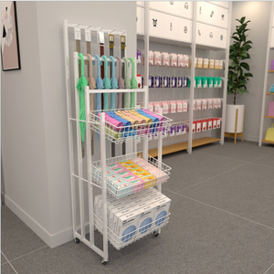 Griglia di metallo scaffali per articoli per la casa al dettaglio espositore per il <span class=keywords><strong>negozio</strong></span> di alimentari al dettaglio ombrelli scaffali - Product Image 4