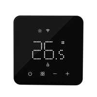 Termostato inteligente de caldera de gas inalámbrico con pantalla LED de diseño de vidrio templado recién llegado