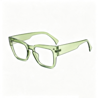 Lunettes anti-lumière bleue carrées rétro SM22009 - Monture légère en PC avec verres en résine transparente pour hommes et femmes (4 couleurs)