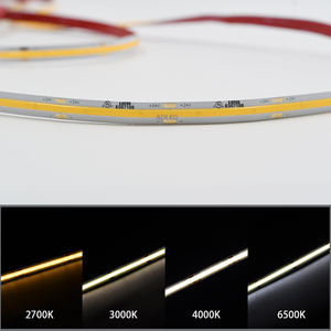 Tira de luz Cob PCB con respaldo de placa de acero delgada de 12W y 10mm, lista UL de 480Chips, 24V, fácil de instalar, 2700K, luz cálida, tira de luz Led Cob - Product Image 6