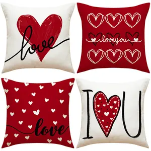 Valentine's Day Gift Ideas 2024 Pillow Cover Gift Items Throw Pillow Covers 45*45cm Pillowcase for Couple