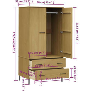 2024 China Hot Simple <strong>Cheap</strong> 2 Door Modern 2 Drawers Wooden <strong>Wardrobe</strong> with Metal Legs for <strong>UK</strong> Market From Factory - Product Image 1