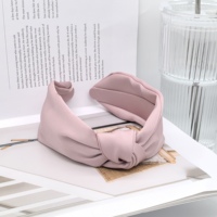 Bandeau d'été blanc rose brillant en soie Femmes Filles Large noeud croisé Large Sequin Bride Designer Bandeau Bébé Fille Accessoires de cheveux