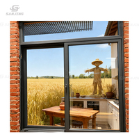 Fenêtres personnalisées en verre à bris thermique de conception moderne et économe en énergie Fenêtre coulissante horizontale en aluminium pour les maisons