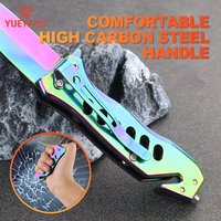 Couteau pliant en titane coloré portable YUEYANG, lame 3cr13, personnalisable OEM, pour la survie en plein air, le camping, l'usage industriel, le bricolage