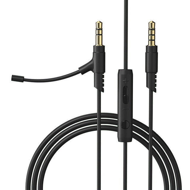 Live-Stream Audio Cable RCA to RCA Gold with Volume Control and Mute for Microphone Mobile Phone Headset Car Computer PVC