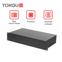 Boîtier de boîtier métallique d'usinage CNC en aluminium personnalisé châssis de serveur compact en rack en tôle 2U boîtier PC 19 pouces