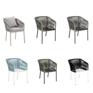 كرسي طعام من الألومنيوم, كرسي طعام من الألومنيوم بإسكندنافي ، مقاوم للماء ، مقاوم للهب ، للحديقة - Product Image 2