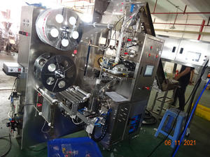 Infuseur tout-en-un en maille de nylon PLA pour sachet de thé en fibre de maïs <span class=keywords><strong>Pyrami</strong></span> Triangle intérieur Dip Enveloppe extérieure Sachet Pouch Machine d'emballage alimentaire - Product Image 2