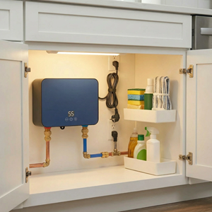 Электрический проточный водонагреватель 6 кВт для кухни, отеля, умывальника, бытового и коммерческого использования, пластиковый корпус, сенсорное управление, постоянная температура - Product Image 3