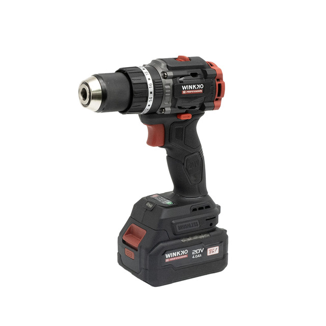 Professional-Grade 20V Cordless Brushless Drill Kit - 90N.m Max Torque & 2-Speed Gearbox for Contractors