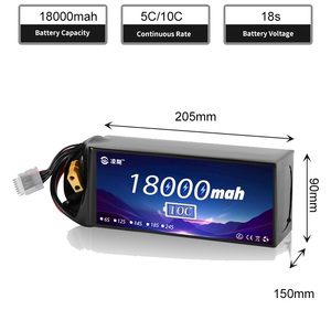 แบตเตอรี่ลิเธียมไอออนคุณภาพสูง 18000mAh 192Wh/kg ความหนาแน่นสูง 18s 10C สำหรับโดรน ราคาโรงงาน ผลิตภัณฑ์คุณภาพสูงแท้ 18000m - Product Image 5