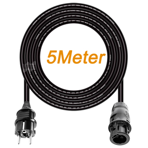 Câble d'extension solaire AC EU Plug vers BC01 de 2M/5M |   Câble micro-onduleur 3 conducteurs 14AWG 220V W754 - Product Image 5