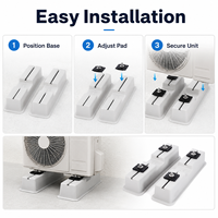 OEM Verstellbare Anti-Vibrations-Gummibasis Stabile Außenhalterung HVAC Kondensator Montagekit für Klimaanlagen-Außengeräte