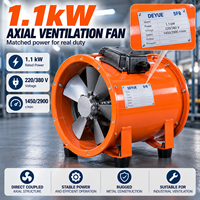 Ventilateur axial électrique à grand volume d'air pour l'élevage bovin, avec roulement à billes, personnalisation OEM/ODM, puissance 1,1 kW, 380 V