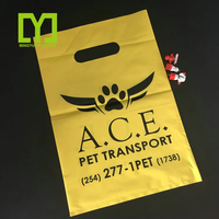 Sac à provisions réutilisable personnalisé avec logo impression par héliogravure à poignée en plastique PE découpé sur la surface du sac rétractable