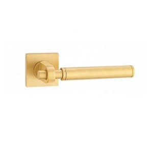 Kunci Pintu Interior Terpisah untuk Rumah, Kamar Tidur, Kuningan, Kenop Pintu Solid, Kamar Mandi, Ferrule Satu Sisi, Persegi, Modern, untuk Hotel - Product Image 4