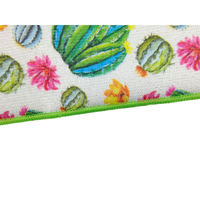 Tapis de séchage de vaisselle en microfibre épaisse, durable et imperméable KDIJET 38x51cm avec motif de légumes et de fleurs pour un usage domestique
