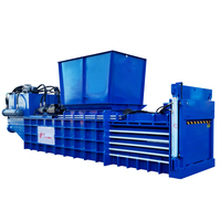 Presse à balles hydraulique horizontale automatique à porte fermée de 125 tonnes pour le recyclage des bouteilles en PET, du papier usagé, des canettes, des boîtes en carton
