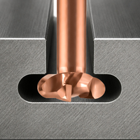 Fraise à queue en carbure monobloc à rainure en T et à angle arrondi pour usinage CNC de métaux, usage général, résistante à l'usure, à col long, directement de l'usine