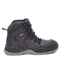 Botas de Seguridad Industriales con Puntera de Material Compuesto, Botas de Trabajo de Cuero Genuino, Impermeables, Antipinchazos, con Suela de PU