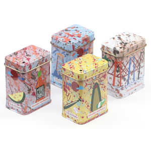 Chine Usine Personnalisé Petites Boîtes De Rangement Sceau Rectangulaire Personnalisé Cure-Dents Bonbons Biscuits Café Thé Boîte D'emballage En Étain - Product Image 1