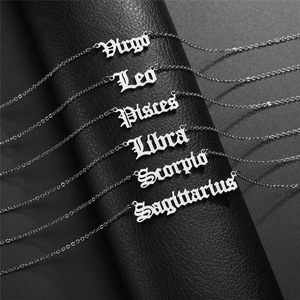 Collares del Zodiaco de Acero Inoxidable, Horóscopo Tauro Virgo Leo Aries Libra Capricornio, Collar para Mujer - Product Image 6