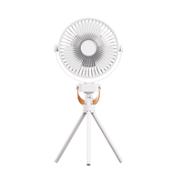 Ventilateur de camping extérieur K18, ventilateur de plafond portable pour tente avec lumière, rechargeable par USB, type suspendu et sur pied, ventilateur de camping extérieur sur trépied