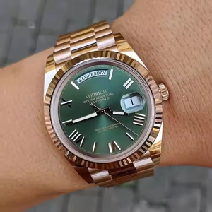 Montre de luxe mécanique automatique pour homme, boîtier en acier inoxydable, logo de marque de luxe célèbre. - Product Image 5