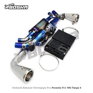 Système d'échappement OEM Boska pour Porsche 911 992 Turbo/Targa 4 3.0T 2020-2023, Downpipe SUS304, silencieux arrière léger en titane - Product Image 6