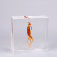 Cube d'affichage de bloc de médecine chinoise en acrylique transparent de 20mm avec logo personnalisé gravé et intégré Bloc photo d'impression UV Lucite