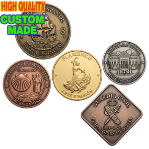 Monedas Conmemorativas <span class=keywords><strong>de</strong></span> Metal Fundidas a Medida, Diseño <span class=keywords><strong>de</strong></span> Monumento <span class=keywords><strong>Flamenco</strong></span> Español, Regalos <span class=keywords><strong>de</strong></span> Recuerdo para Eventos Empresariales, Fábrica - Product Image 1