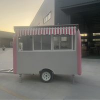 Mobiele bartrailer, witte koffiekar, dessertkar, foodtruck, mobiele bier- en drankenkar, fastfoodtrailer, volledig uitgerust