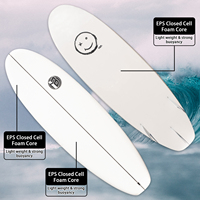 Haute qualité 9 pieds blanc EPS mousse planche de surf Super Soft Top avec stratification thermique Logo personnalisable hommes vague surf eaux de l'océan