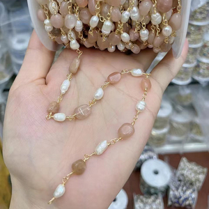 Collar de Rosario de Perlas Naturales de Agua Dulce, Collar Hecho a Mano - Product Image 6