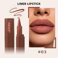 Crayon à lèvres et rouge à lèvres 2-en-1 à pointe fine – Fini mat givré longue tenue, waterproof, anti-transfert, 3,5g – Best-seller transfrontalier