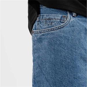 Chine fabricant hommes taille moyenne fermeture éclair braguette coupe ample 100% coton Denim pantalon Baggy Jorts jean Shorts - Product Image 4