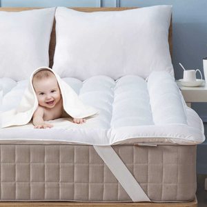 <span class=keywords><strong>Surmatelas</strong></span> en coton matelassé de bonne qualité, extensible, respirant, silencieux, doux, blanc - Product Image 2