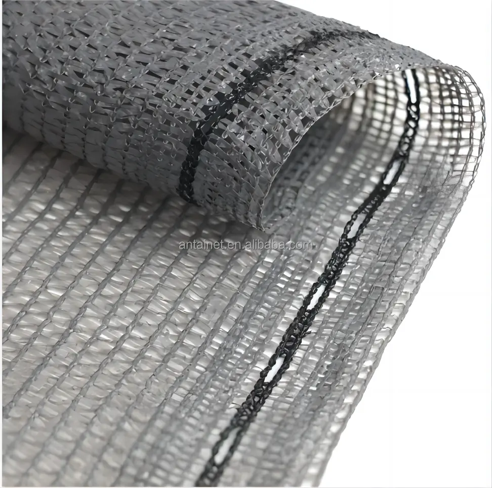 Filet en plastique pour ombre HDPE tricoté 40% 50% 80% 95% Noir Beige Agricole Vert filet d'ombrage