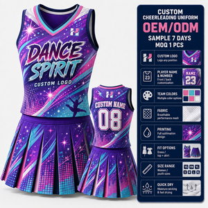 Commandes en gros d'uniformes de cheerleading en polyester pour jeunes et filles, pour équipes de danse - Product Image 1