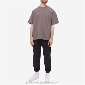 OEM al por mayor de lujo de alta calidad de peso pesado Waffle algodón de gran tamaño logotipo personalizado camiseta lisa para los hombres - Product Image 4