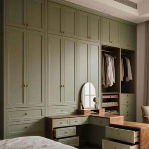 Smart Modular Wardrobe <b>for</b> Bedroom | Customizable Storage Cabinet System with Hinged <b>Door</b> & Mirror Designs - Product Image 1